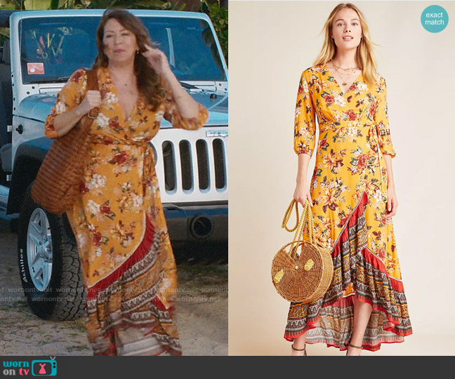 WornOnTV: Joy’s yellow floral wrap dress on Fantasy Island | Clothes ...