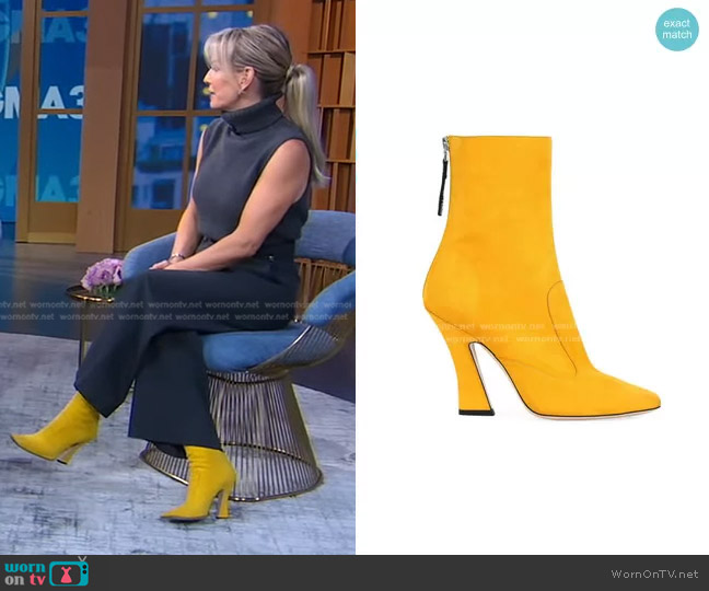 Fendi FFreedom Nubuck Leather Booties worn by Dr. Jennifer Ashton on Good Morning America