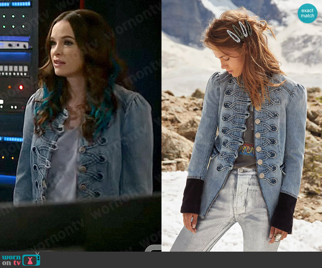 Free People Denim Seamed And Structured Jacket worn by Khione (Danielle Panabaker) on The Flash