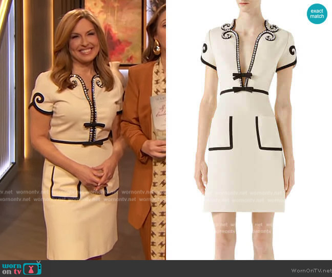 Gucci Crystal Trim Jersey Dress worn by Mary Calvi on The Drew Barrymore Show
