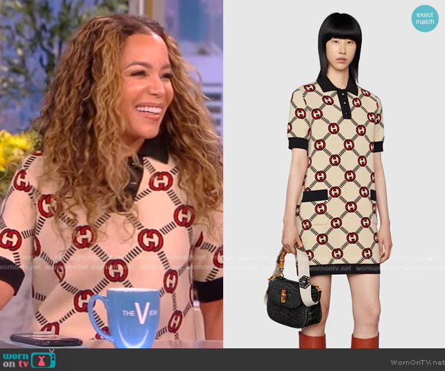 Gucci Reversible Interlocking G Knitted Dress worn by Sunny Hostin on The View