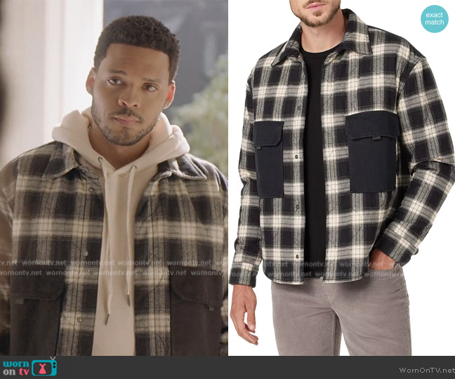 Hudson Padded Check Jacket worn by Deric Augustine (Deric Augustine) on All American