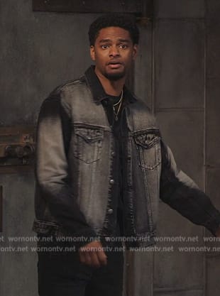 JR's black denim jacket on All American Homecoming