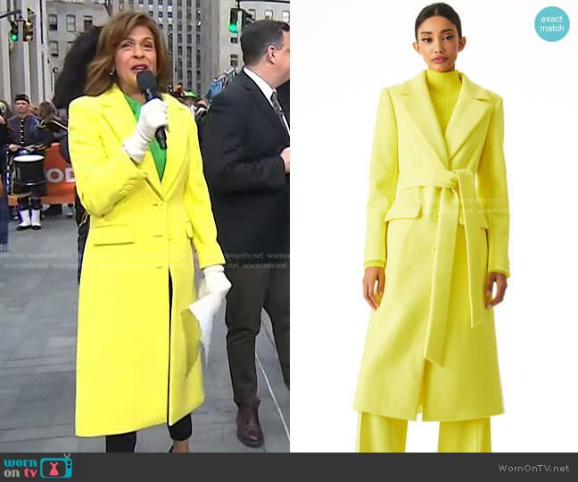 Joelle Coat by Alice + Olivia worn by Hoda Kotb on Today