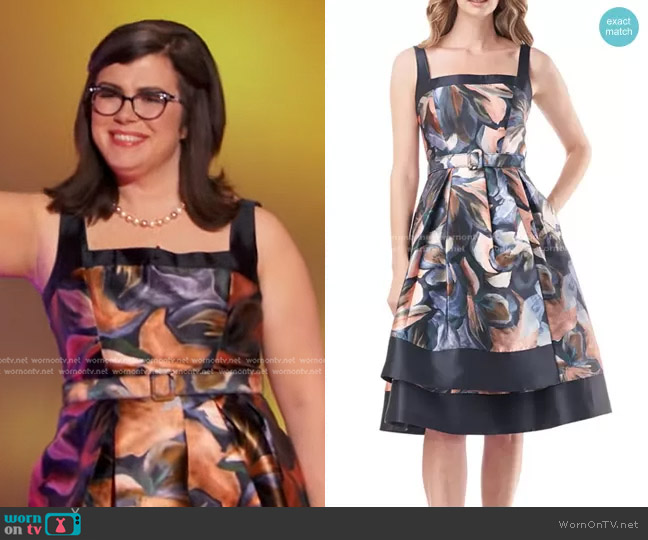 Kay Unger Floral Fit & Flare Cocktail Dress worn by Victoria Groce on The Chase