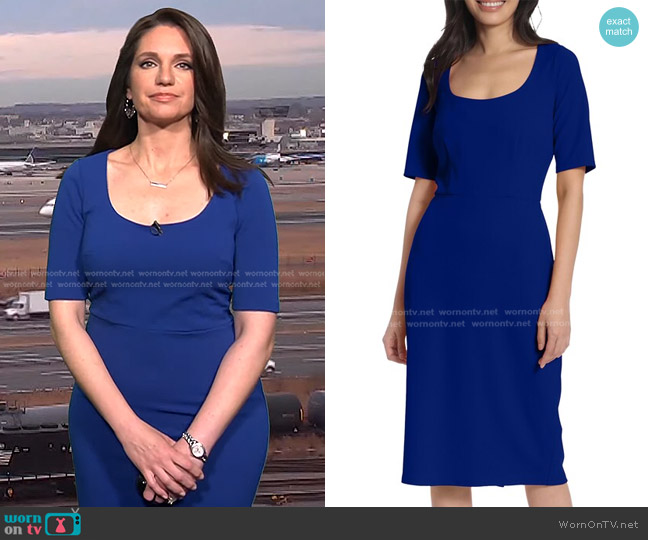 Maggy London  Scoop Neck Sheath Dress worn by Maria Larosa on Today