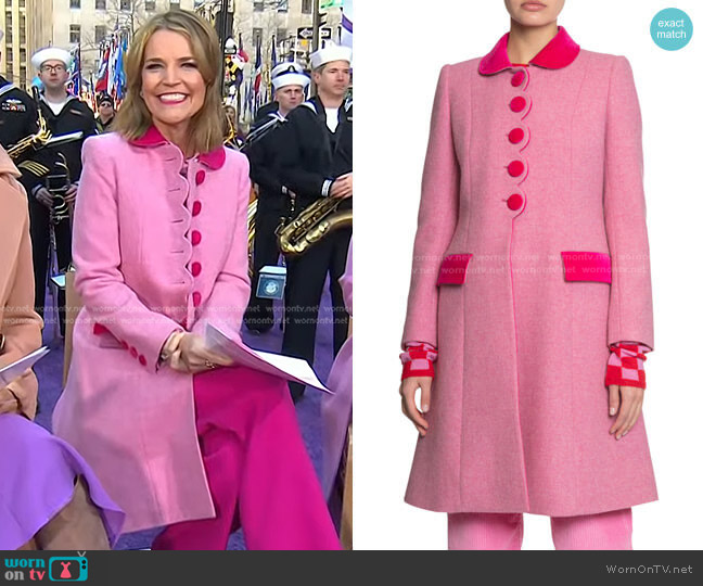 Marc Jacobs The Sunday Best Coat worn by Savannah Guthrie on Today