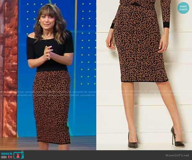 New York & Company Mirabella Skirt - Eva Mendes Collection worn by Ginger Zee on Good Morning America