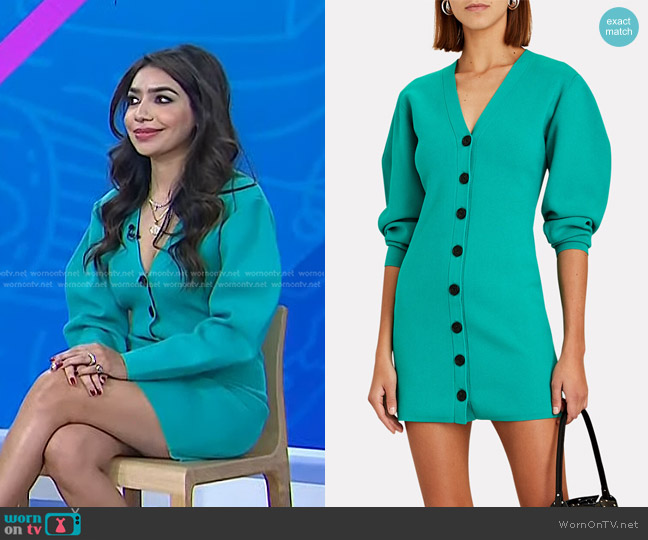 A.L.C. Nate Dress in Jade worn by Dr. Deepika Chopra  on Today