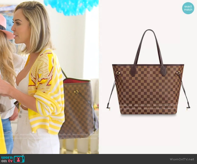 Louis Vuitton Neverfull MM Tote Bag worn by Nicole Martin (Nicole Martin) on The Real Housewives of Miami