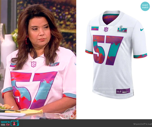 Nike Nike White Super Bowl LVII Limited Jersey worn by Ana Navarro on The View