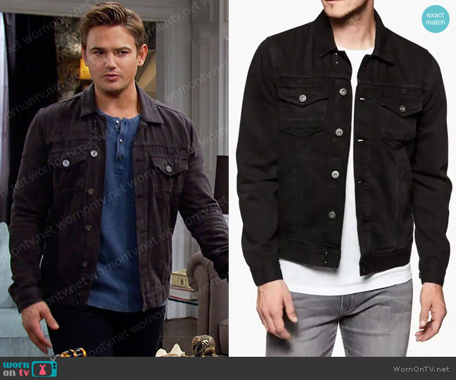 Paige Scout Denim Jacket worn by Johnny DiMera (Carson Boatman) on Days of our Lives