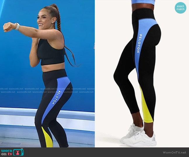 WornOnTV: Jess Sims' black colorblock leggings on Today