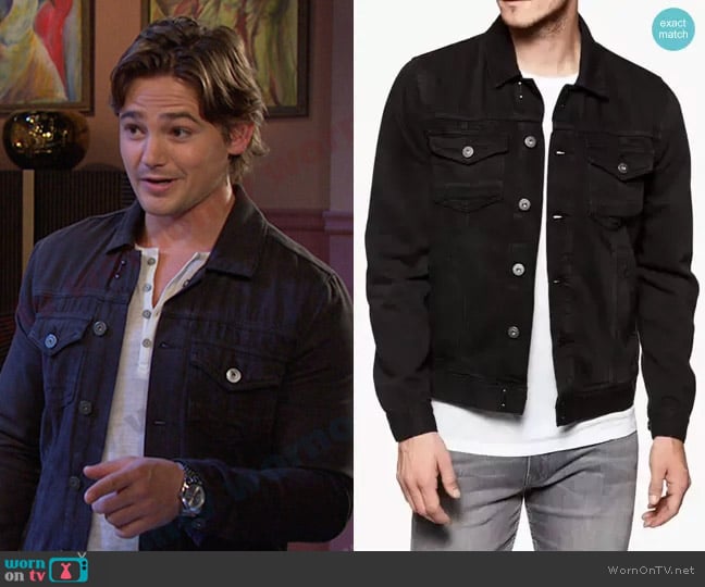 Paige Scout Denim Jacket worn by Johnny DiMera (Carson Boatman) on Days of our Lives