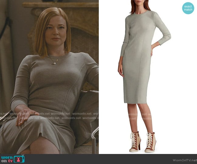 Ralph Lauren Wool Knit Day Dress worn by Shiv Roy (Sarah Snook) on Succession