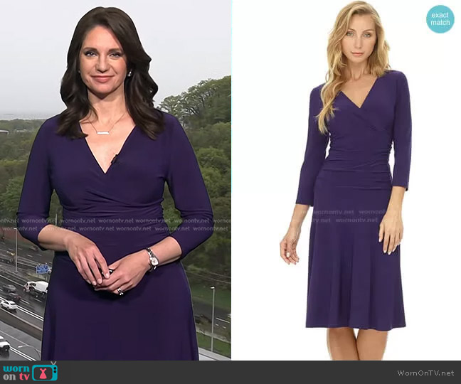 Rekucci 3/4 Sleeve Fit-and-Flare Dress worn by Maria Larosa on Today