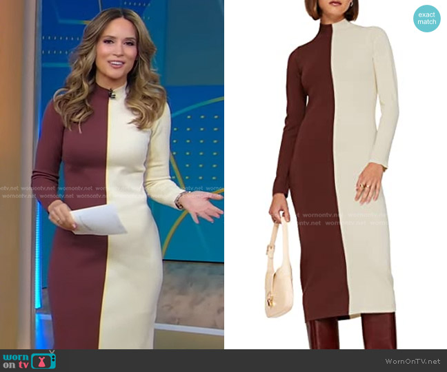 Ronny Kobo Irina Knit Dress worn by Rhiannon Ally on Good Morning America