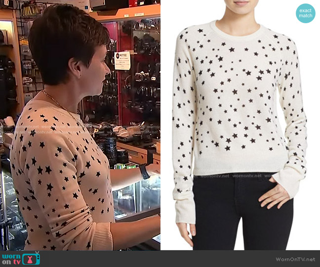 Kate Moss for Equipment Ryder Star Print Cashmere Sweater worn by Stephanie Gosk on Today