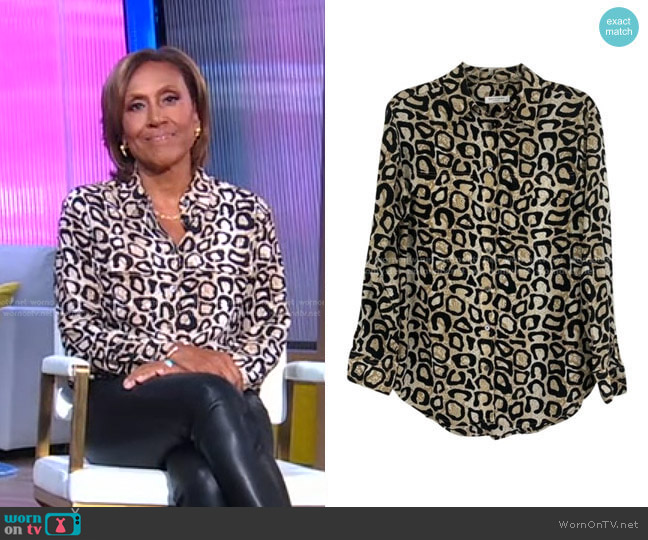 Signature Silk Blouse by Equipment worn by Robin Roberts on Good Morning America