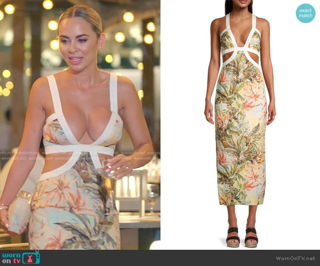 Significant Other Magda Cut-Out Midi Dress worn by Nicole Martin (Nicole Martin) on The Real Housewives of Miami
