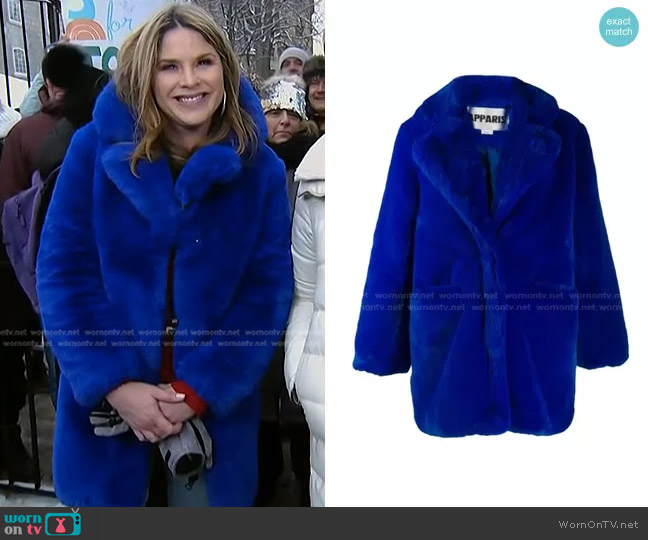 WornOnTV: Jenna’s blue fur coat on Today | Jenna Bush Hager | Clothes ...