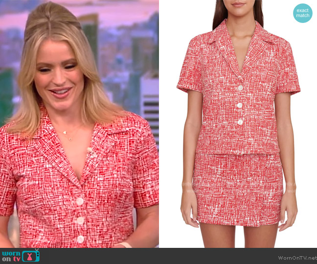WornOnTV: Sara’s red printed short sleeve shirt on The View | Sara ...