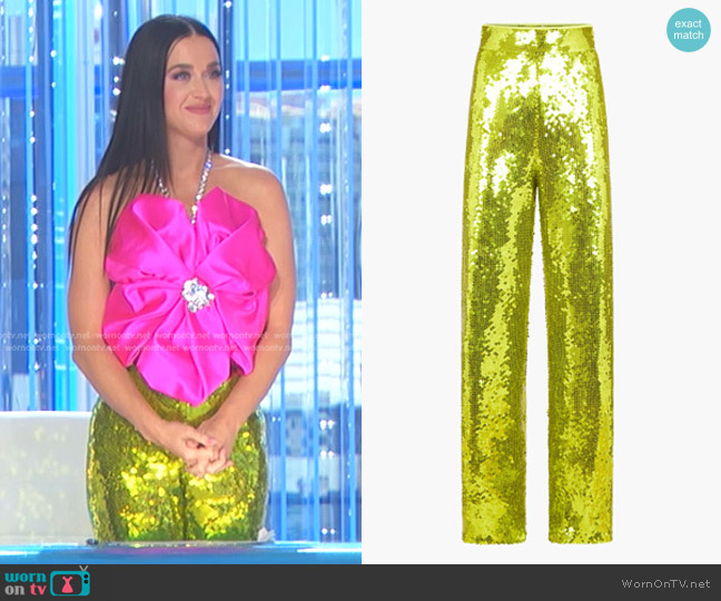 The Andamane Gaia Sequin Pants worn by Katy Perry on American Idol