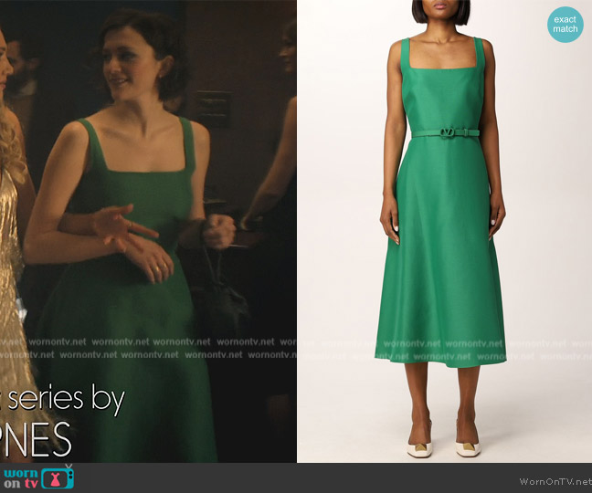 Valentino Crepe Couture Midi Dress worn by Kate (Charlotte Ritchie) on You