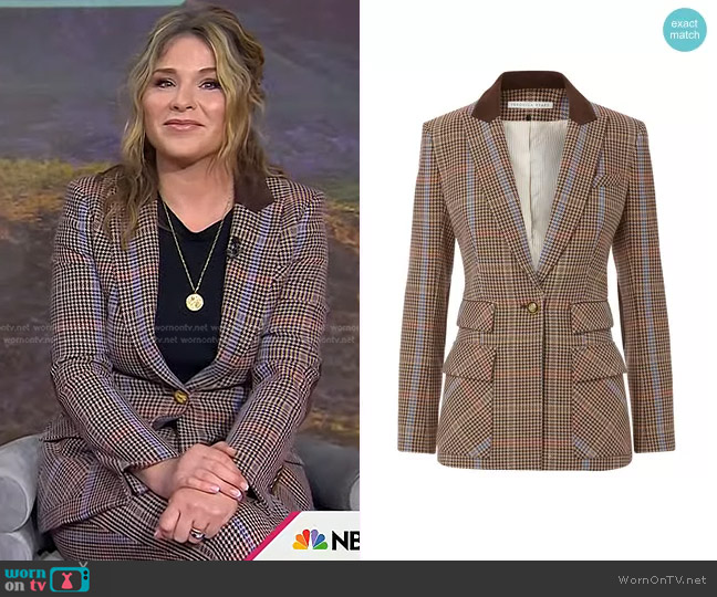 Veronica Beard Destry Dickey Jacket worn by Jenna Bush Hager on Today