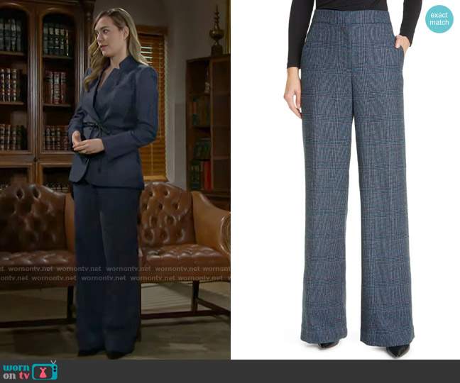 Veronica Beard Tonelli Pants worn by Hope Logan (Annika Noelle) on The Bold and the Beautiful