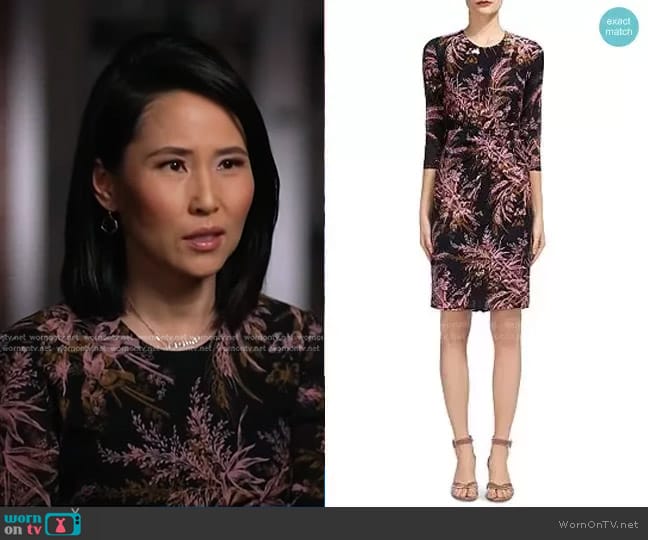 Whistles Wren Floral-Print Sheath Dress worn by Vicky Nguyen on NBC News Daily