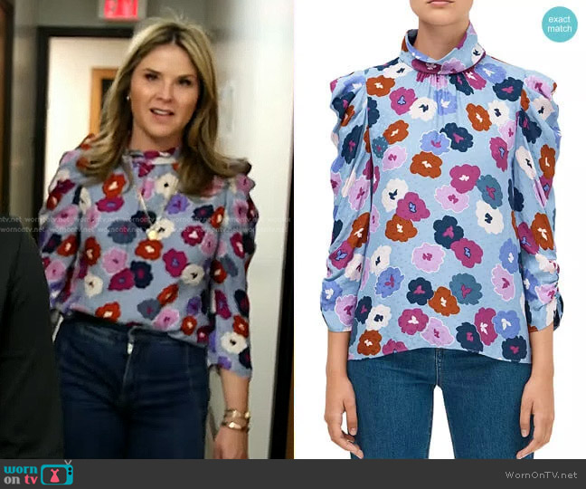 Winter Garden Blouse by Kate Spade worn by Jenna Bush Hager on Today