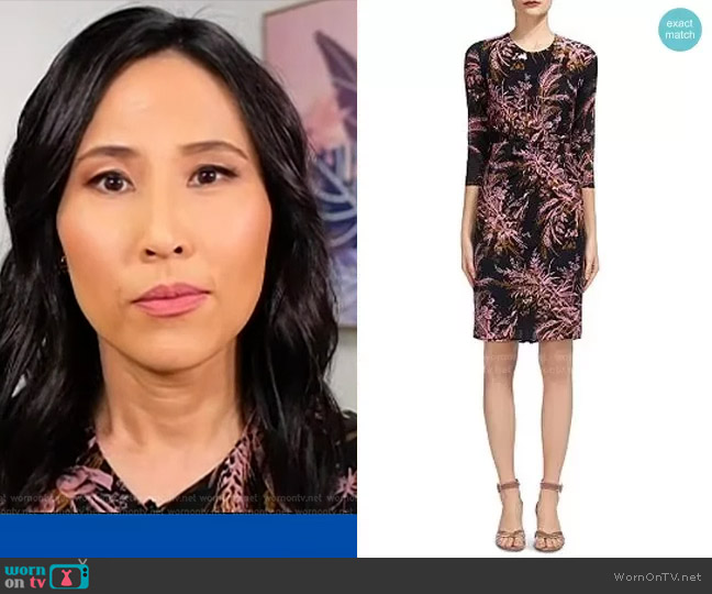 Whistles Wren Floral-Print Sheath Dress worn by Vicky Nguyen on NBC News Daily
