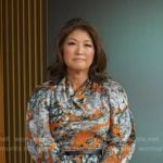 Juju’s abstract print dress on Good Morning America