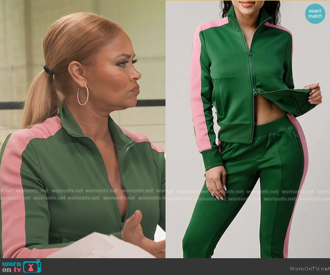 Accessory Alliance Greek Para Color and Style Track Suit II worn by Gizelle Bryant on The Real Housewives of Potomac