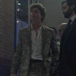 Adam’s beige printed blazer and pants on You