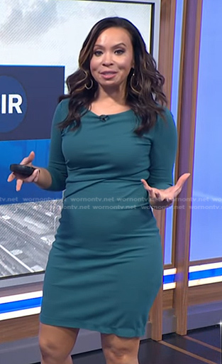 Adelle’s green sheath dress on Today