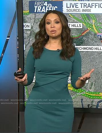 Adelle’s green sheath dress on Today