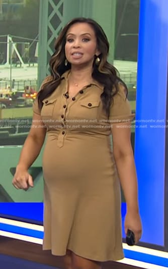 Adelle's tan utility dress on Today