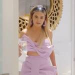 Adriana’s lilac bow cropped top and skirt on The Real Housewives of Miami