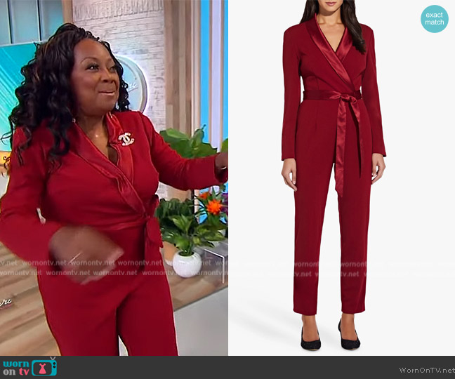 WornOnTV: Star Jones’s red satin lapel tuxedo jumpsuit on Sherri ...
