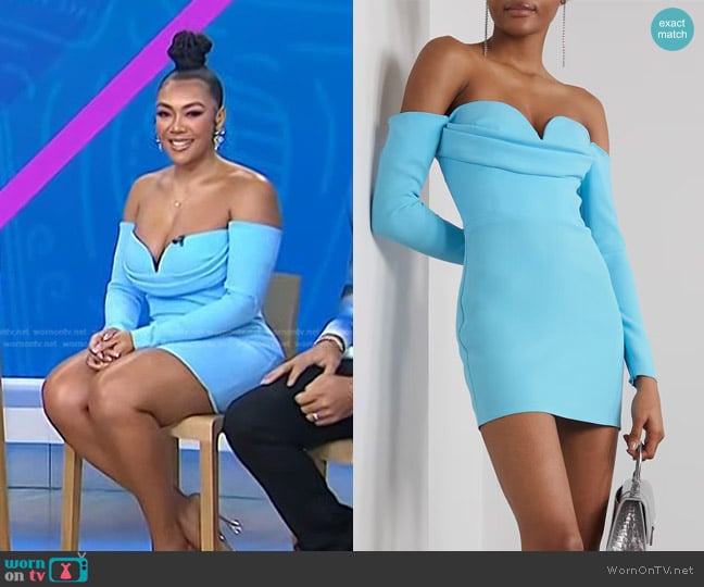 Alex Perry Paityn Off-Shoulder Minidress worn by Khadeen Ellis on Today