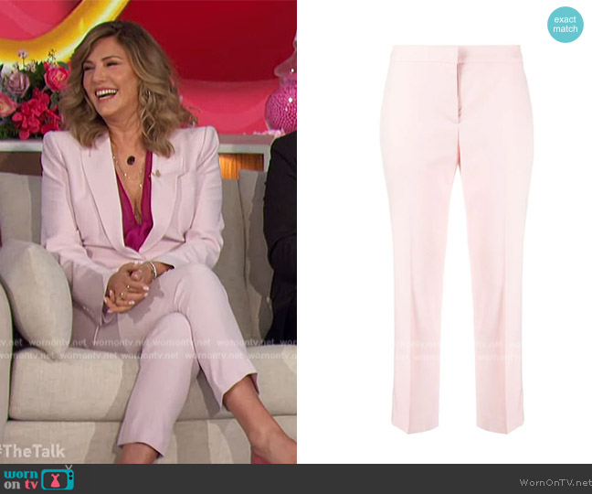 Alexander McQueen Cropped Slim-cut Trousers worn by Daisy Fuentes on The Talk