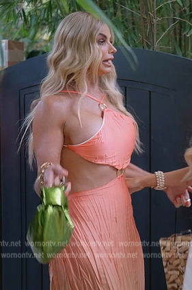 Alexia’s pink ring detail maxi dress on The Real Housewives of Miami