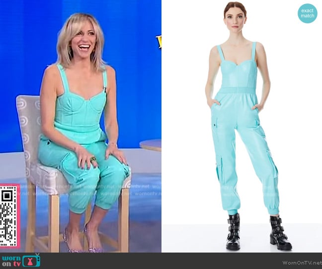 Iza Interview Jumpsuit Green Teal - Larissa Couture LV