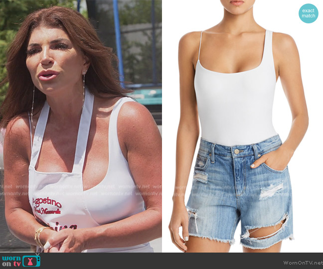 Alix NYC Gracie Asymmetric Bodysuit worn by Teresa Giudice on The Real Housewives of New Jersey