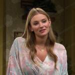 Allie’s floral robe on Days of our Lives