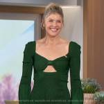 Amanda’s green cutout dress on The Talk