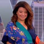 Ana’s contrast floral jumpsuit on The View