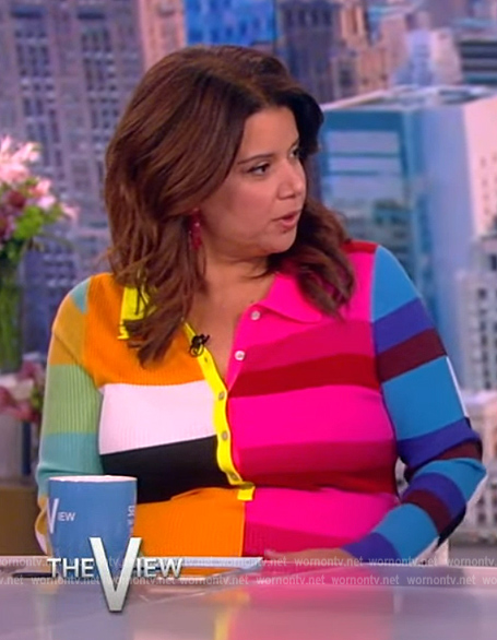 Ana’s stripe ribbed dress on The View